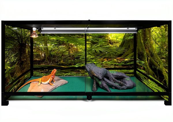 Reptile Habitat Background; Rain Forest, for 48Lx18Wx18H Terrarium, 3-Sided Wraparound-1