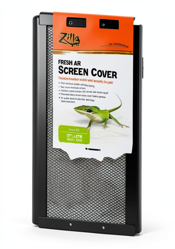 Zilla Metal Terrarium Screen Cover 12" x 6" Durable Mesh for Reptiles-0