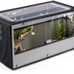 MDHAO Reptile Enclosure Cover 48x24x24 Black Insulated Ventilation-0