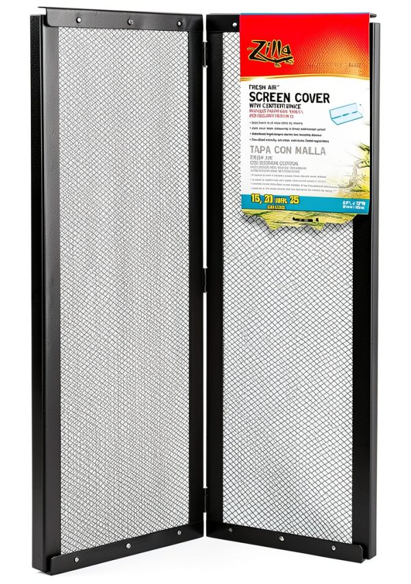 Zilla Screen Cover 24x12 Terrarium with Center Hinge Steel Frame-0