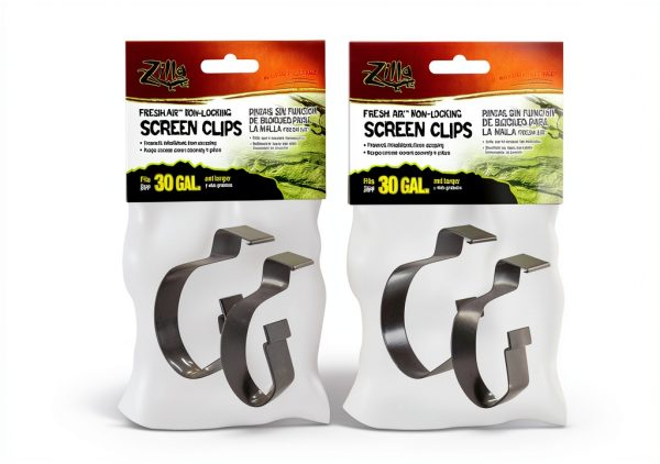 Zilla Terrarium Covers 4 Pack Non-Locking Screen Clips 30G+ Enclosures-0