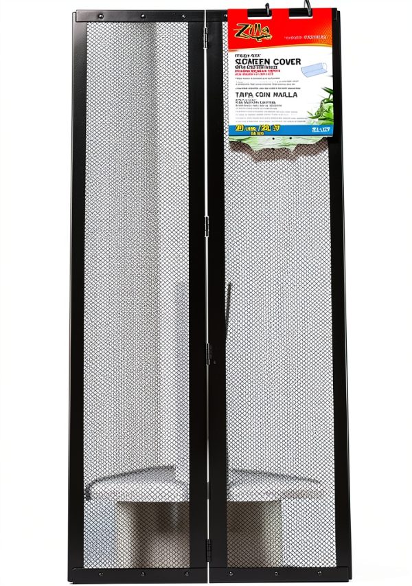Zilla Fresh Air Terrarium Metal Screen Cover with Hinges 30x12 Inches-0